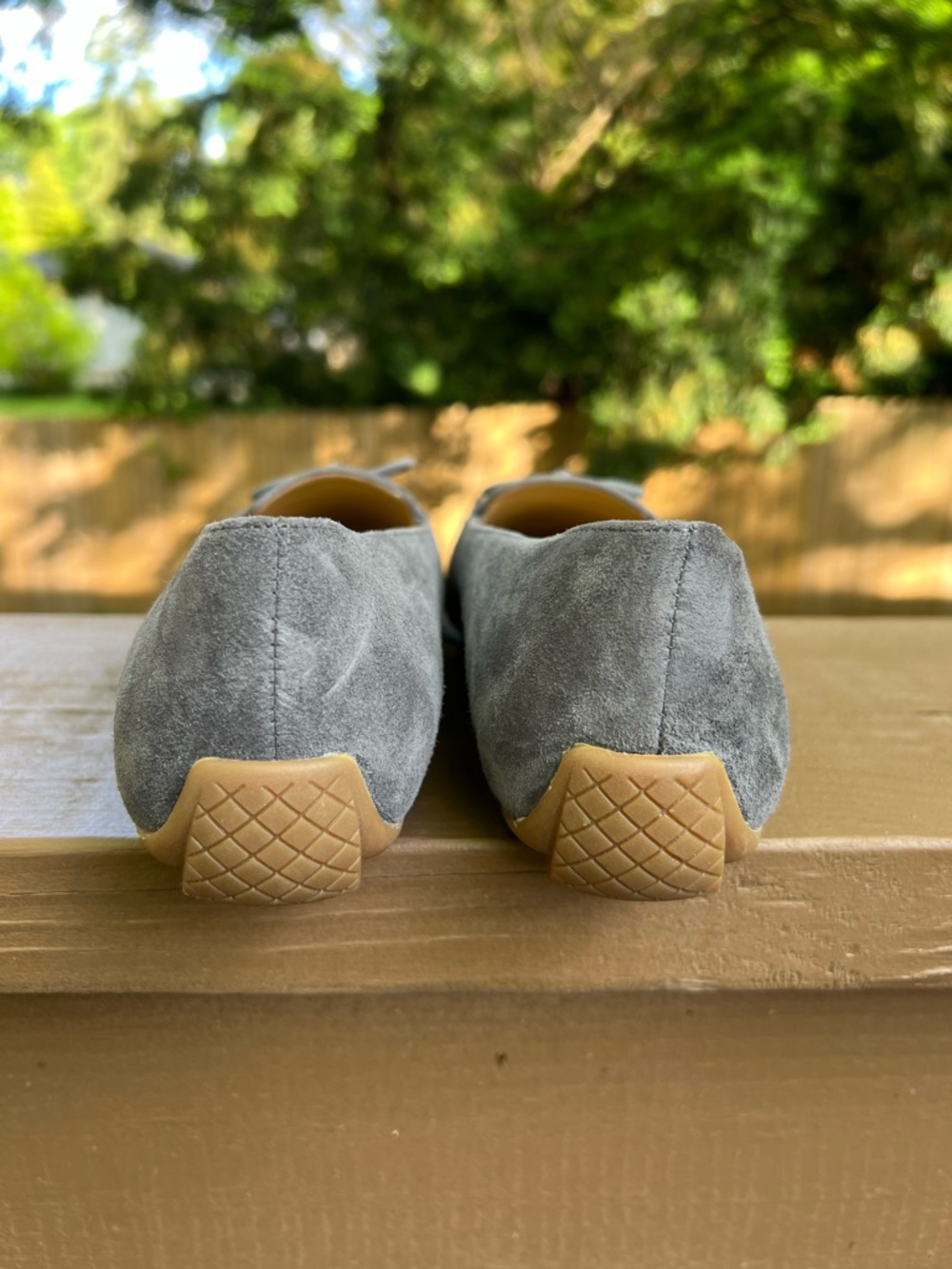 NWOT Talbots Suede Tassel Loafers - Gray 8.5 - Picture 3 of 6
